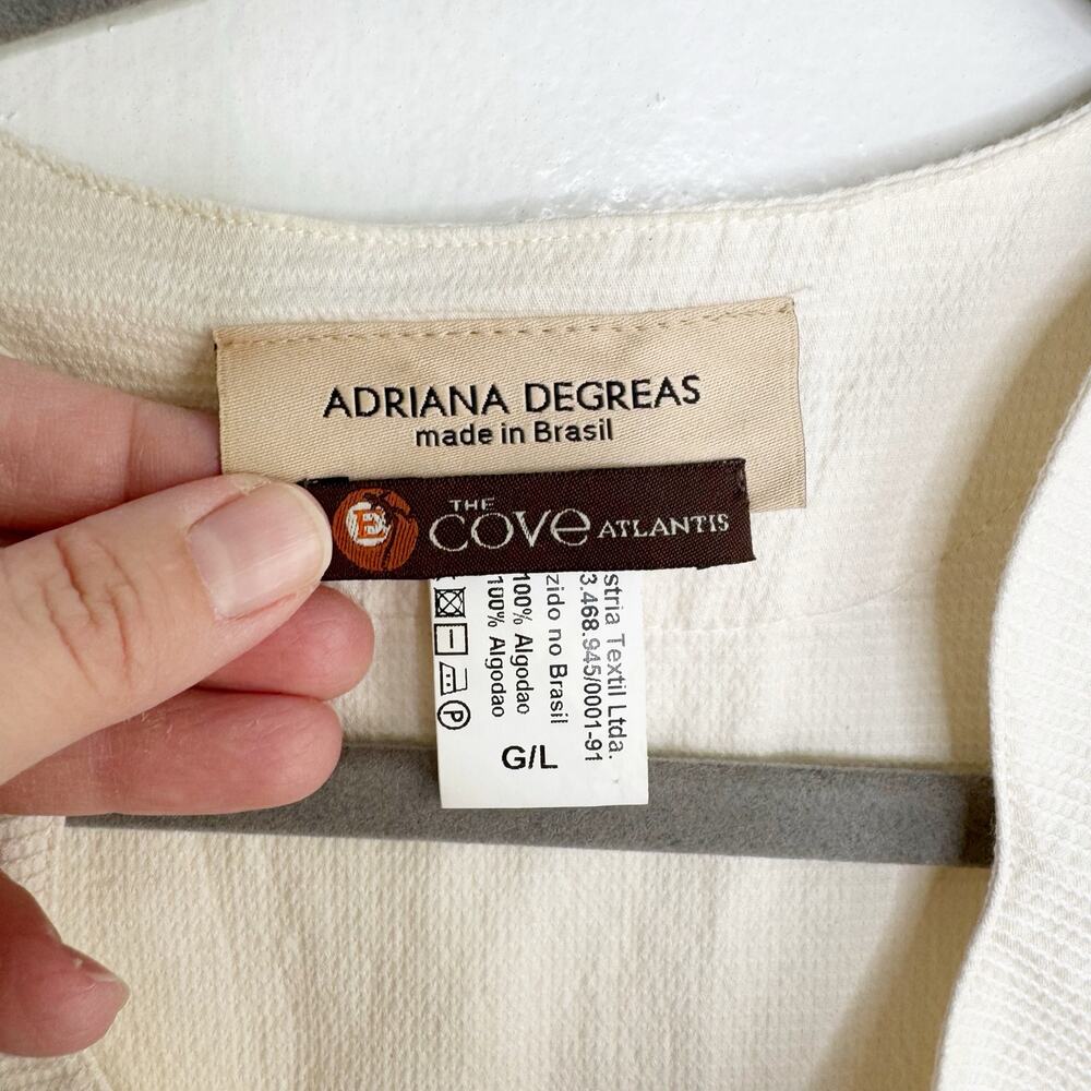 Adriana Degreas Moves Romper Off White Plunging Neckline Sexy Date Night L - Picture 5 of 15